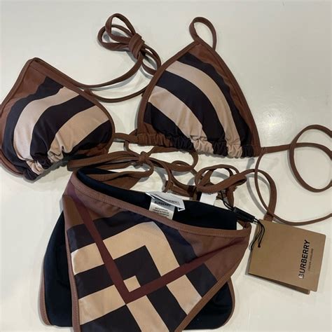 burberry high waisted swimsuit|burberry cobb triangle bikini.